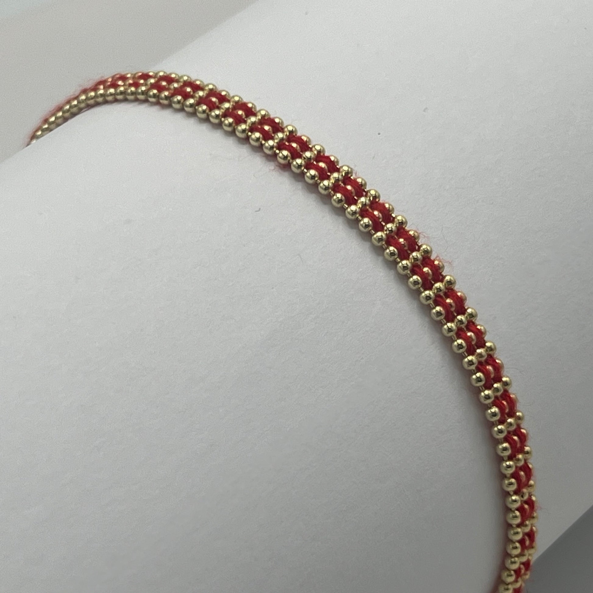 Kever Rachel red string gold plated